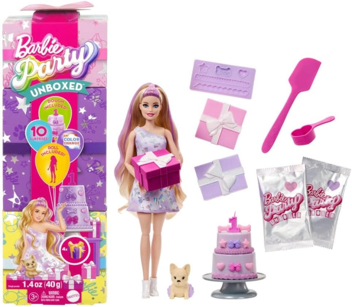 Barbie Glam Party Unboxed Red Original -nukke (JFY68) ryhmässä LELUT, TUOTTEET LAPSILLE JA VAUVOILLE / Leikkikalut, Askartelu &Pelit / Nuket & Tarvikkeet @ TP E-commerce Nordic AB (D37396)