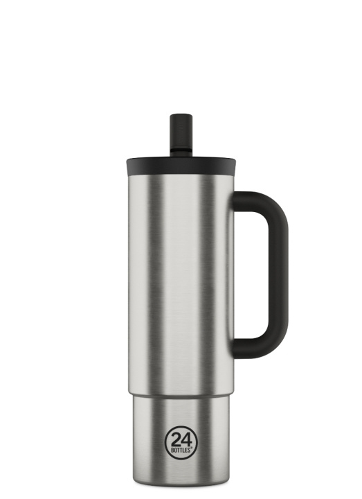 24Bottles Straw Cup - Harjattu teräs - 800 ml ryhmässä URHEILU, VAPAA-AIKA JA HARRASTUS / Ulkoilu / Termos- ja vesipullot @ TP E-commerce Nordic AB (D37457)