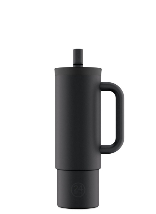 24Bottles Straw Cup - Tuxedo Black - 800 ml ryhmässä URHEILU, VAPAA-AIKA JA HARRASTUS / Ulkoilu / Termos- ja vesipullot @ TP E-commerce Nordic AB (D37458)