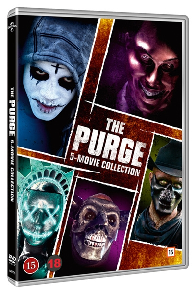 The Purge 1-5 BOX Set (DVD) ryhmässä KODINELEKTRONIIKKA / Ääni & Kuva / TV & Tarvikkeet / Elokuvat / DVD @ TP E-commerce Nordic AB (D37812)