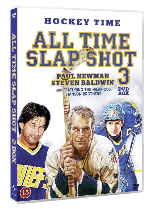 SLAP SHOT - Hockey Time - ALL 3 MOVIES IN ONE BOX (LIMITED EDITION) (DVD) ryhmässä KODINELEKTRONIIKKA / Ääni & Kuva / TV & Tarvikkeet / Elokuvat / DVD @ TP E-commerce Nordic AB (D37890)