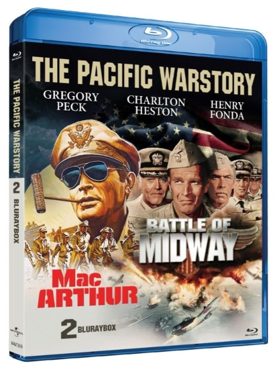 The Pacific War Story - 2 Disc Box set contains Midway and MacArthur Movie (Limited edition) (Blu-ray) ryhmässä KODINELEKTRONIIKKA / Ääni & Kuva / TV & Tarvikkeet / Elokuvat / Blu-ray @ TP E-commerce Nordic AB (D37893)