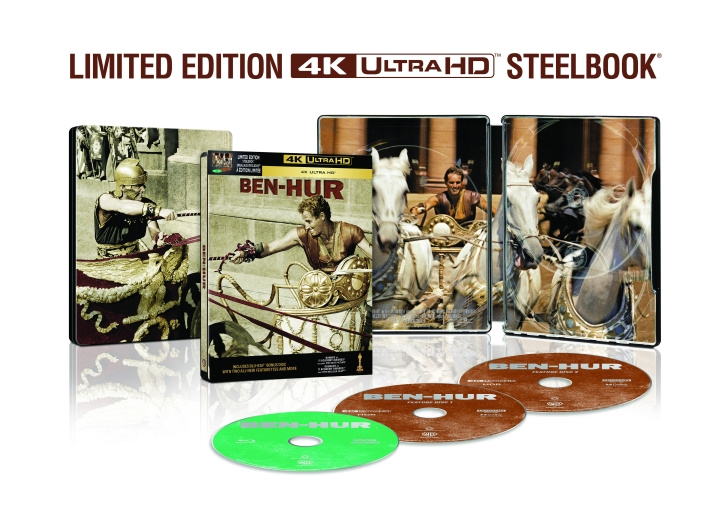 Ben Hur - Steelbook 3-disc (4K UHD + BD) ryhmässä KODINELEKTRONIIKKA / Ääni & Kuva / TV & Tarvikkeet / Elokuvat / Blu-ray @ TP E-commerce Nordic AB (D38174)