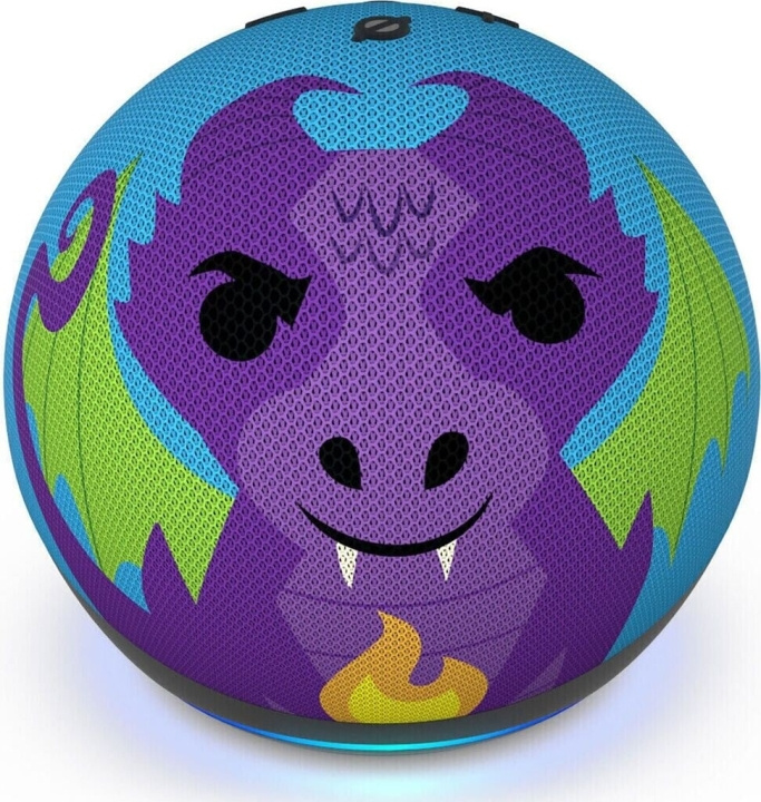 Amazon Echo Dot Kids 5. sukupolvi Dragon Edition ryhmässä KODINELEKTRONIIKKA / Ääni & Kuva / Kaiuttimet & Tarvikkeet / Bluetooth-kaiutin @ TP E-commerce Nordic AB (D38237)
