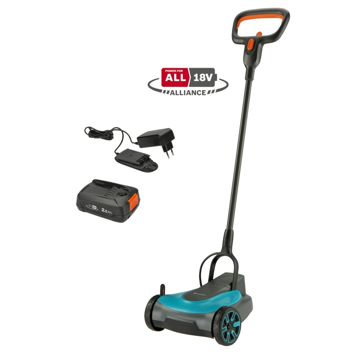 Gardena HandyMower 22/18 V P4A -käyttövalmis sarja (1 x 2,5 Ah) akkukäyttöinen ruohonleikkuri ryhmässä KOTI, TALOUS JA PUUTARHA / Keittiövälineet / Muut keittivälineet @ TP E-commerce Nordic AB (D38250)