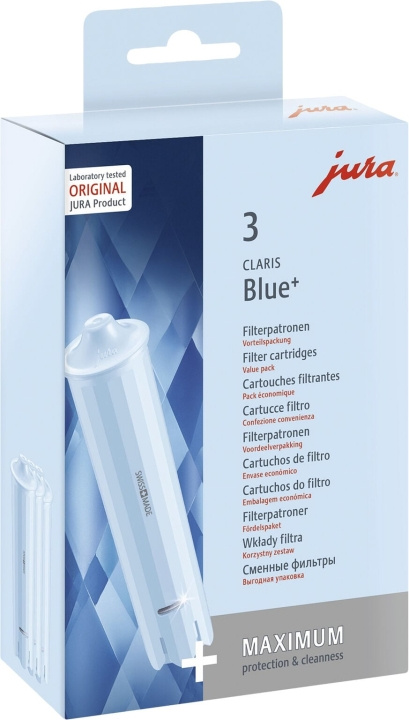 Jura CLARIS Blue+ (3 kpl:n pakkaus) ryhmässä KOTI, TALOUS JA PUUTARHA / Kodinkoneet / Kahvikoneet ja tarvikkeet @ TP E-commerce Nordic AB (D38257)