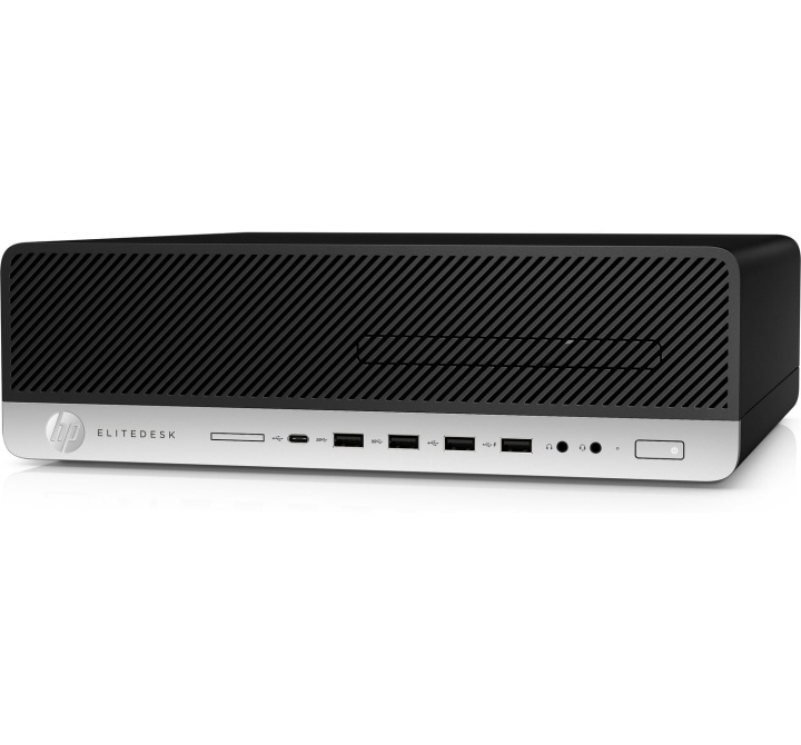 T1A HP EliteDesk 800 G4 kunnostettu i5-8500 8 Gt 256 Gt Win10 Pro SFF-tietokone, musta, hopea ryhmässä TIETOKOONET & TARVIKKEET / Näytöt @ TP E-commerce Nordic AB (D38380)