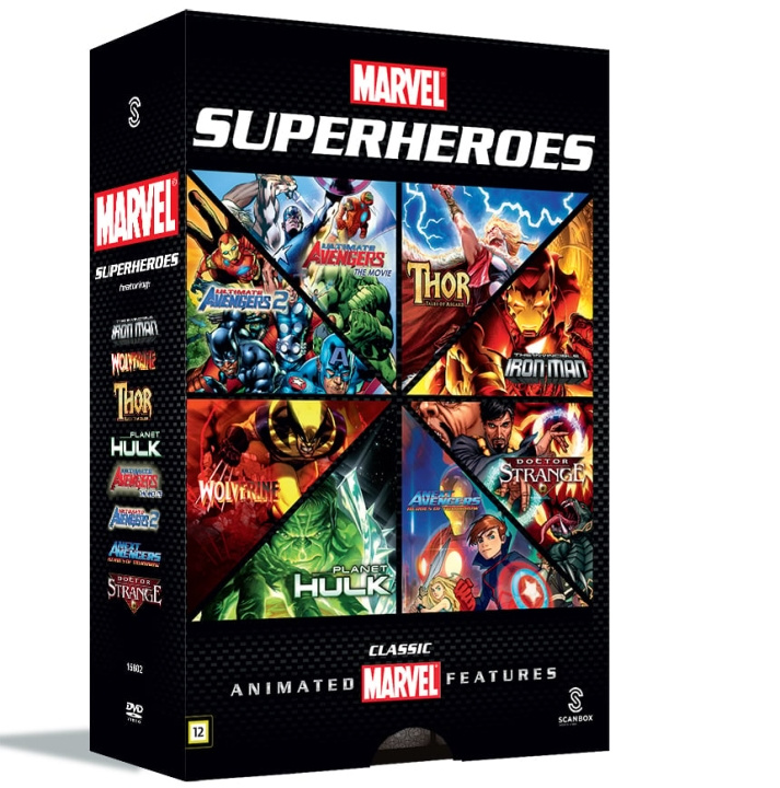 Marvel Animated Collection - 8 DVD Box Set ryhmässä KODINELEKTRONIIKKA / Ääni & Kuva / TV & Tarvikkeet / Elokuvat / DVD @ TP E-commerce Nordic AB (D38405)
