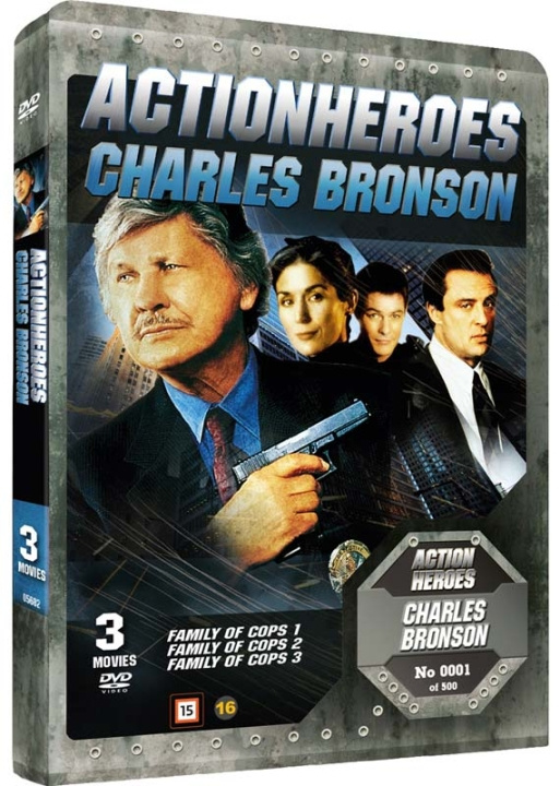Charles Bronson: Family of Cops Trilogy (Steelbook) (DVD) ryhmässä KODINELEKTRONIIKKA / Ääni & Kuva / TV & Tarvikkeet / Elokuvat / DVD @ TP E-commerce Nordic AB (D38890)