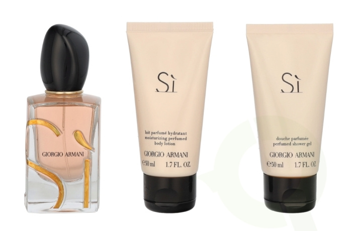 Armani Si Giftset 150 ml Edp Spray 50ml/Body Lotion 50ml/Shower Gel 50ml ryhmässä KAUNEUS JA TERVEYS / Lahjapakkaukset / Naisten lahjapakkaukset @ TP E-commerce Nordic AB (D39450)
