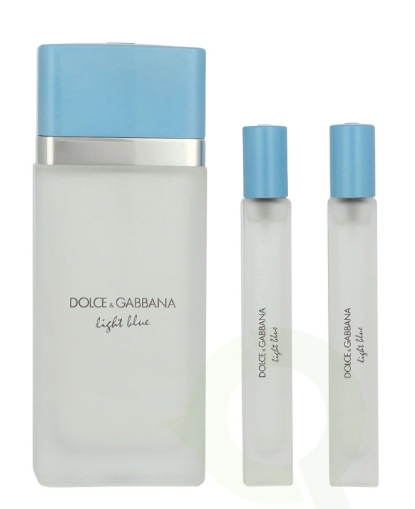 Dolce & Gabbana Light Blue Giftset 120 ml Edt Spray 100ml/Travel Spray 10ml/Travel Spray 10ml ryhmässä KAUNEUS JA TERVEYS / Tuoksut & Parfyymit / Parfyymit @ TP E-commerce Nordic AB (D39518)