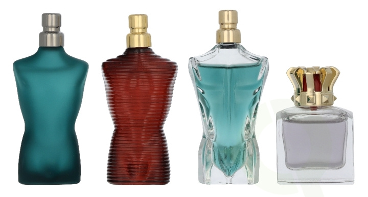 J.P. Gaultier Classique Miniatures Set 28 ml Le Male Edt Spray 7ml/Scandal Edt Spray 7ml/Le Male Elixir Spray 7ml/Beau Edt Spray 7ml ryhmässä KAUNEUS JA TERVEYS / Lahjapakkaukset / Naisten lahjapakkaukset @ TP E-commerce Nordic AB (D39536)