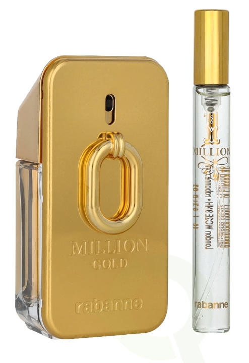 Paco Rabanne Million Gold Giftset 60 ml Edp Spray Intense 50ml/Edt Spray 10ml ryhmässä KAUNEUS JA TERVEYS / Tuoksut & Parfyymit / Parfyymit @ TP E-commerce Nordic AB (D39562)