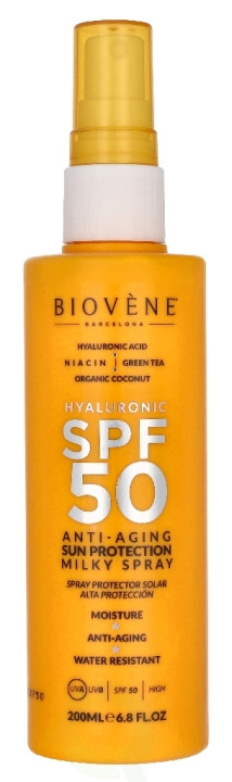 Biovene Hyaluronic SPF50 Anti-Aging Sun Protection Spray 200 ml ryhmässä KAUNEUS JA TERVEYS / Ihonhoito / Rusketus / Aurinkosuoja @ TP E-commerce Nordic AB (D39624)