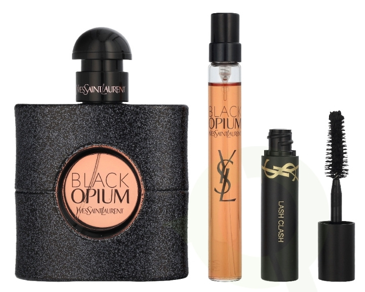 Yves Saint Laurent YSL Black Opium Giftset 62 ml Edp Spray 50ml/Edp Spray 10ml/Lash Clash Volume Mascara 2ml ryhmässä KAUNEUS JA TERVEYS / Lahjapakkaukset / Naisten lahjapakkaukset @ TP E-commerce Nordic AB (D39707)