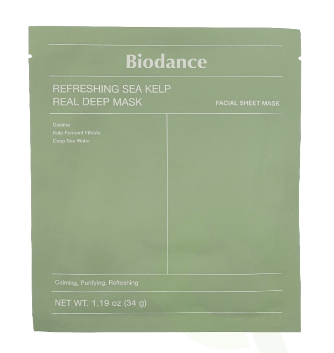 Biodance Refreshing Sea Kelp Real Deep Mask 34 g ryhmässä KAUNEUS JA TERVEYS / Ihonhoito / Kasvot @ TP E-commerce Nordic AB (D39713)