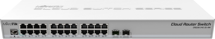 MikroTik Cloud Router Switch CRS326-24G-2S+RM -24-porttinen kytkin ryhmässä TIETOKOONET & TARVIKKEET / Kaapelit & Sovittimet / Adapterit @ TP E-commerce Nordic AB (D39791)