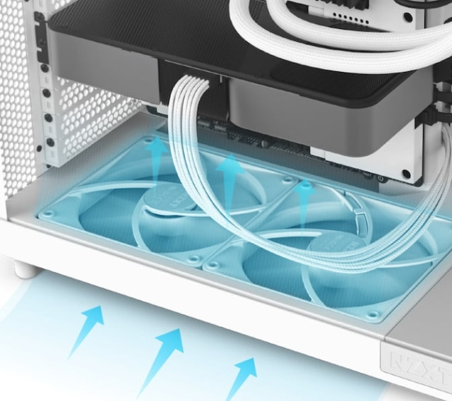 NZXT H6 Flow ATX-kotelo panoraamaikkunalla, musta ryhmässä TIETOKOONET & TARVIKKEET / Tietokoneen komponentit / Asennuspohja @ TP E-commerce Nordic AB (D39888)