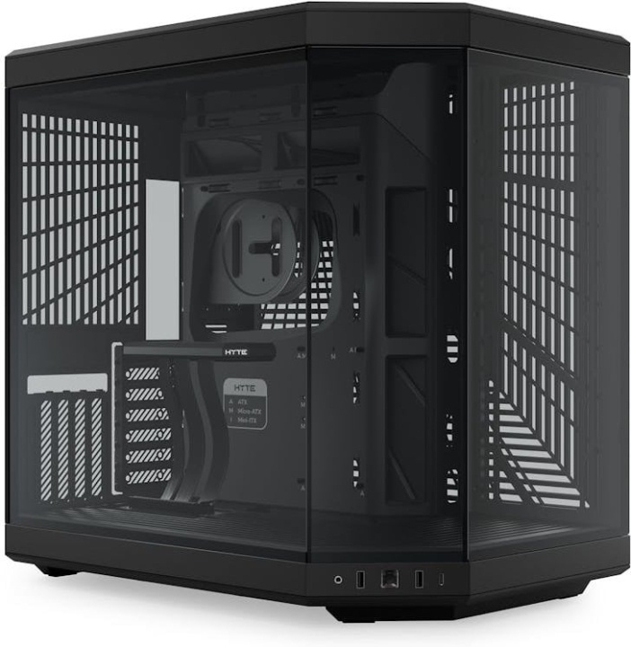 Hyte Y70 Black ATX-kotelo panoraamaikkunalla, musta ryhmässä TIETOKOONET & TARVIKKEET / Tietokoneen komponentit / Asennuspohja @ TP E-commerce Nordic AB (D40400)