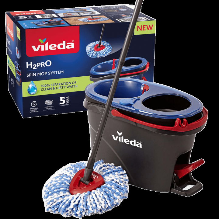 Vileda Golvmopp H2PRO Spin mop system ryhmässä KOTI, TALOUS JA PUUTARHA / Siivoustuotteet / Siivoustarvikkeet @ TP E-commerce Nordic AB (D40678)