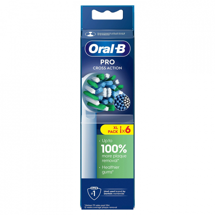 Oral B Borsthuvud CrossAction 6st ryhmässä KAUNEUS JA TERVEYS / Suunhoito / Sähköhammasharjat Tarvikkeet @ TP E-commerce Nordic AB (D40690)