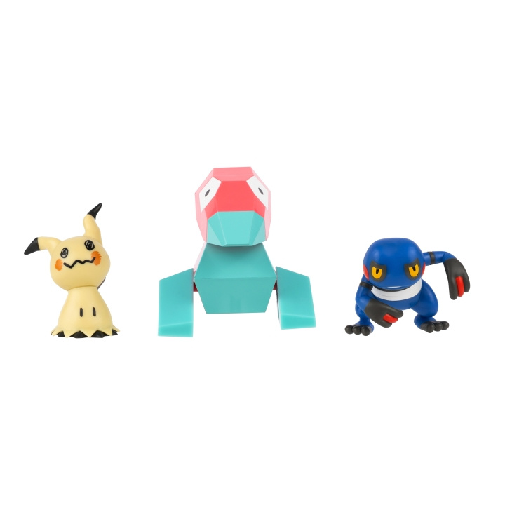 Pokémon Taisteluhahmot, 3 kpl: Mimikyu, Porygon ja Croagunk (PKW4091) ryhmässä LELUT, TUOTTEET LAPSILLE JA VAUVOILLE / Leikkikalut, Askartelu &Pelit / Figuurit, miniatyyrit ja tarvikkeet @ TP E-commerce Nordic AB (D40746)