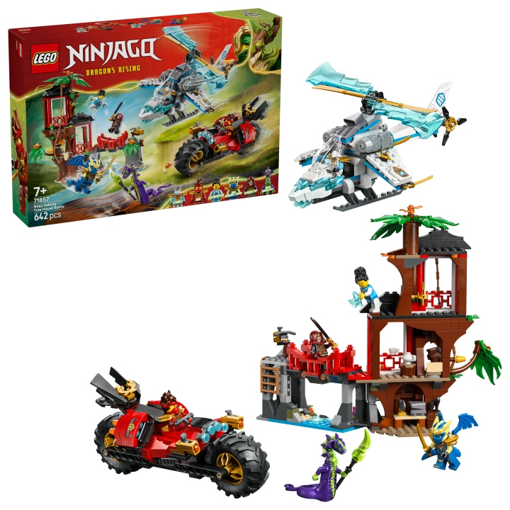 LEGO Ninjago – Ninja-ajoneuvojen taistelu puumajassa (71857) ryhmässä LELUT, TUOTTEET LAPSILLE JA VAUVOILLE / Leikkikalut, Askartelu &Pelit / Rakennuslelut / Lego @ TP E-commerce Nordic AB (D40764)