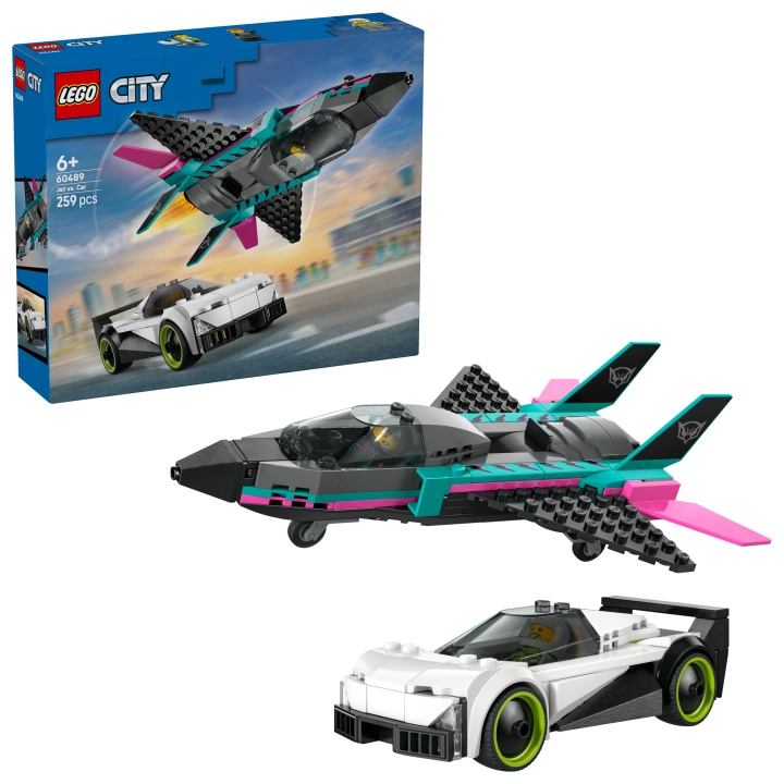 LEGO LEGO City – Jet vs. Auto (60489) ryhmässä LELUT, TUOTTEET LAPSILLE JA VAUVOILLE / Leikkikalut, Askartelu &Pelit / Rakennuslelut / Lego @ TP E-commerce Nordic AB (D40804)