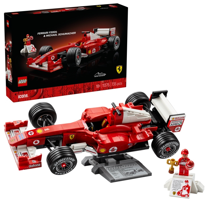 LEGO Icons – Ferrari F2004 & Michael Schumacher (11375) ryhmässä LELUT, TUOTTEET LAPSILLE JA VAUVOILLE / Leikkikalut, Askartelu &Pelit / Rakennuslelut / Lego @ TP E-commerce Nordic AB (D40872)