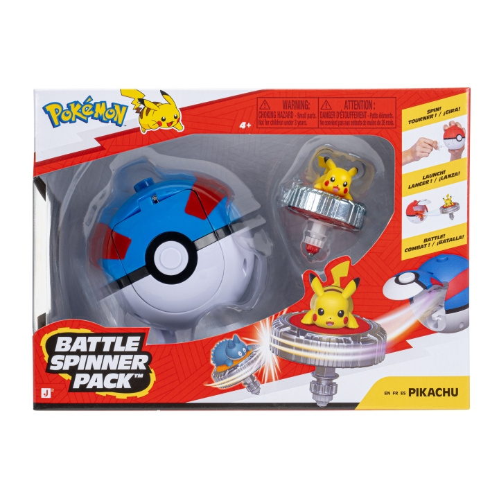 Pokémon Battle Spinner Pikachu ja Great Ball (PKW4936) ryhmässä LELUT, TUOTTEET LAPSILLE JA VAUVOILLE / Leikkikalut, Askartelu &Pelit / Figuurit, miniatyyrit ja tarvikkeet @ TP E-commerce Nordic AB (D40911)