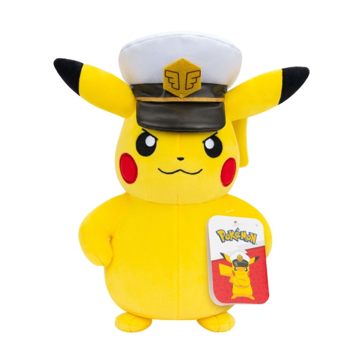 Pokémon Kapteeni Pikachu -pehmolelu, 20 cm (PKW4295) ryhmässä LELUT, TUOTTEET LAPSILLE JA VAUVOILLE / Lelut vauvoille (0-3v) / Pehmolelut @ TP E-commerce Nordic AB (D40926)