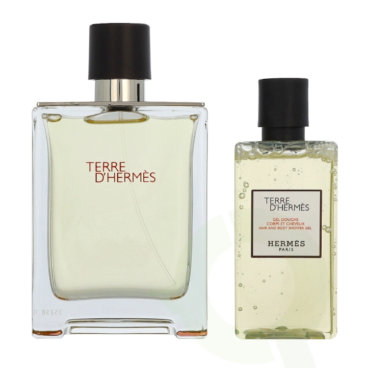 Hermes Terre D\'Hermes Giftset 180 ml Edt Spray 100 ml / Shower Gel 80 ml ryhmässä KAUNEUS JA TERVEYS / Tuoksut & Parfyymit / Parfyymit / Miesten Tuoksut @ TP E-commerce Nordic AB (D40955)
