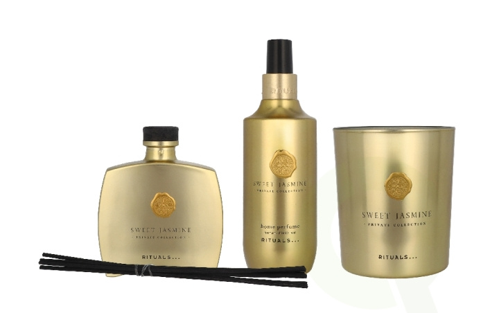 Rituals Private Collection Sweet Jasmine 660 ml Mini Fragrance Sticks/Scented Candle 360g/Mini Fragrance Sticks Bottle 100ml/Home Perfume 200ml ryhmässä KAUNEUS JA TERVEYS / Tuoksut & Parfyymit / Muut tuoksut / Tuoksukynttilät @ TP E-commerce Nordic AB (D40965)