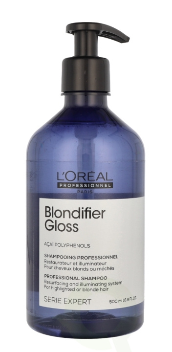L\'Oreal Serie Expert Blondifier Gloss Shampoo 500 ml ryhmässä KAUNEUS JA TERVEYS / Hiukset &Stailaus / Hiustenhoito / Shampoo @ TP E-commerce Nordic AB (D40989)
