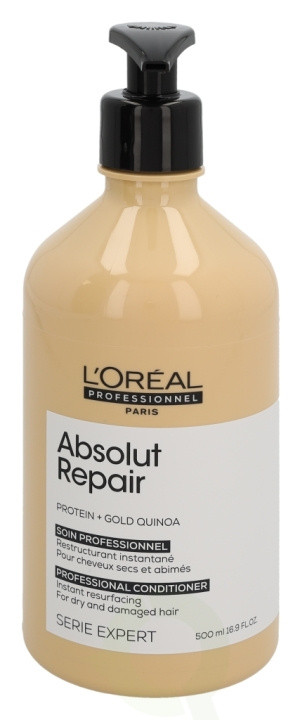 L\'Oreal Serie Expert Absolut Repair Gold Quinoa Conditioner 500 ml ryhmässä KAUNEUS JA TERVEYS / Hiukset &Stailaus / Hiustenhoito / Hoitoaine @ TP E-commerce Nordic AB (D40995)