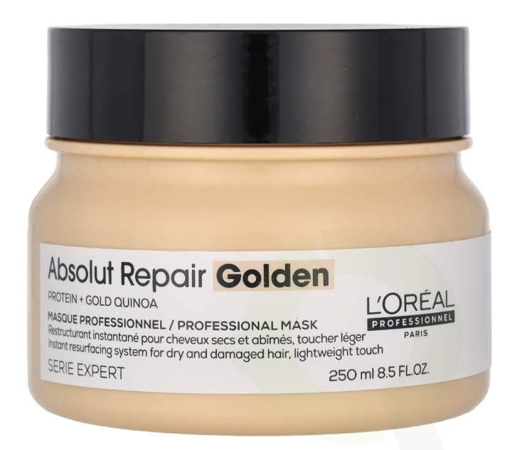 L\'Oreal Serie Expert Absolut Repair Golden Mask 250 ml Protein + Gold Quinoa ryhmässä KAUNEUS JA TERVEYS / Hiukset &Stailaus / Hiustenhoito / Hiusnaamio @ TP E-commerce Nordic AB (D40996)
