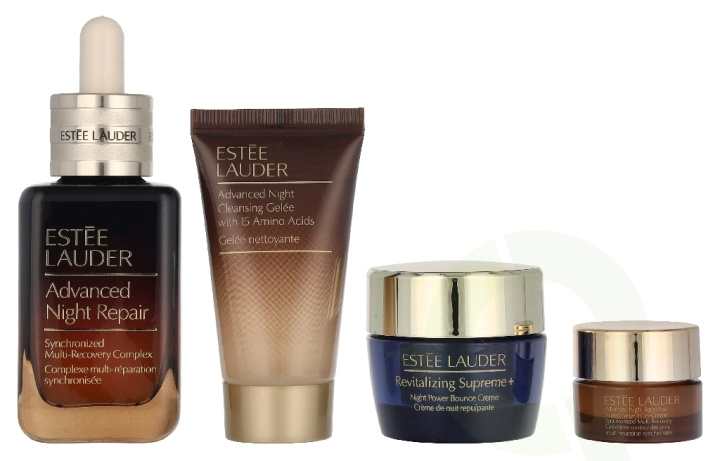 Estee Lauder The Lift + Glow Routine Set 100 ml Advanced Night Repair Serum 50ml /Advanced Night Repair Cleansing Gelée 30ml+ Revitalizing Supreme+ Bounce Night Creme 15ml + Advanced Night Repair Eye Supercharged Gel-Creme 5ml ryhmässä KAUNEUS JA TERVEYS / Lahjapakkaukset / Naisten lahjapakkaukset @ TP E-commerce Nordic AB (D41086)
