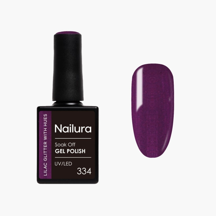 Nailura Geelilakka 334 – Lilac Glitter with Hues – 10 ml ryhmässä KAUNEUS JA TERVEYS / Manikyyri/Pedikyyri / Kynsilakka @ TP E-commerce Nordic AB (D41258)