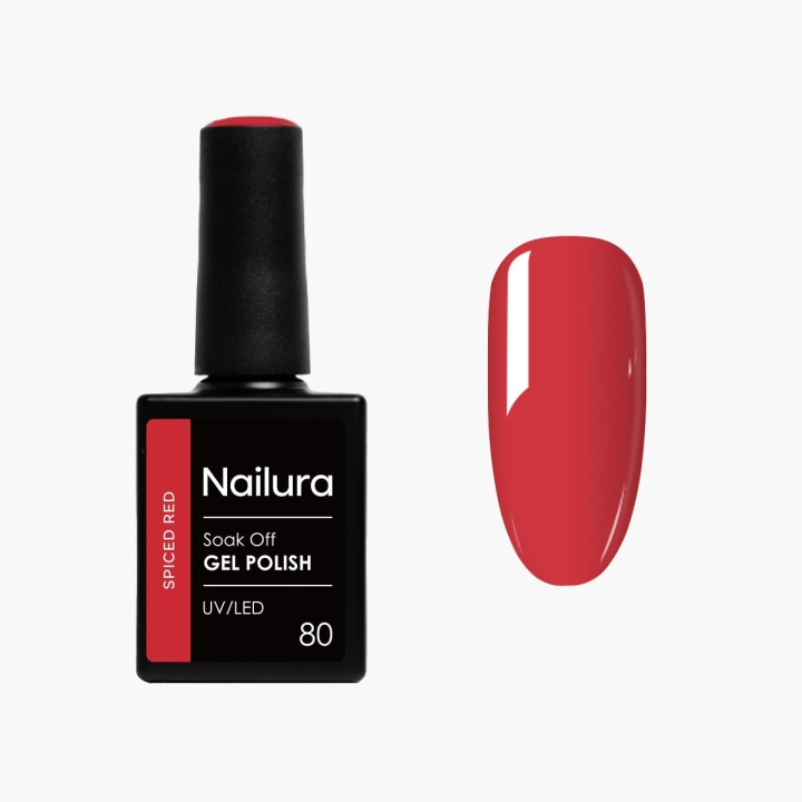 Nailura Geelilakka 80 – Spiced Red – 10 ml ryhmässä KAUNEUS JA TERVEYS / Manikyyri/Pedikyyri / Kynsilakka @ TP E-commerce Nordic AB (D41269)