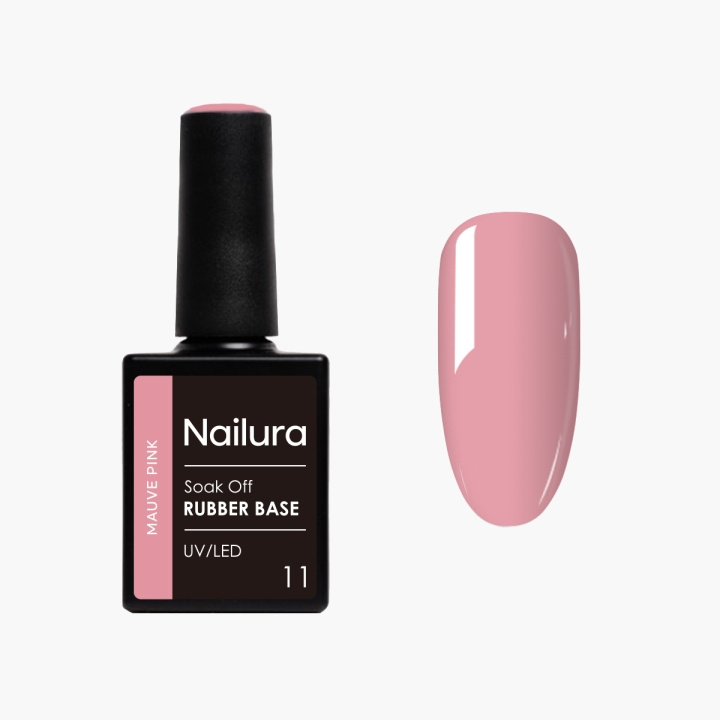Nailura Rubber Base 11 – Mauve Pink – 10 ml ryhmässä KAUNEUS JA TERVEYS / Manikyyri/Pedikyyri / Kynsikit @ TP E-commerce Nordic AB (D41308)