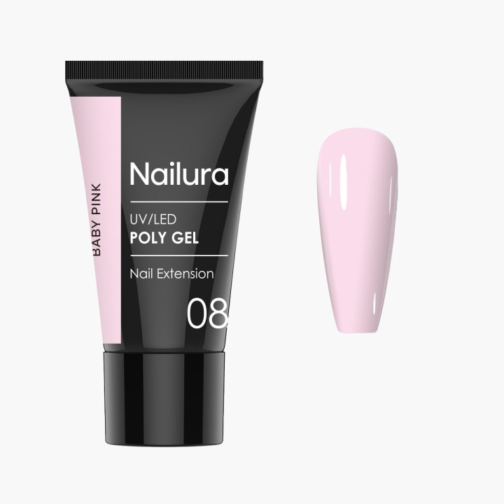 Nailura Poly Gel 8 – Baby Pink – 30 ml ryhmässä KAUNEUS JA TERVEYS / Manikyyri/Pedikyyri / Kynsilakka @ TP E-commerce Nordic AB (D41318)