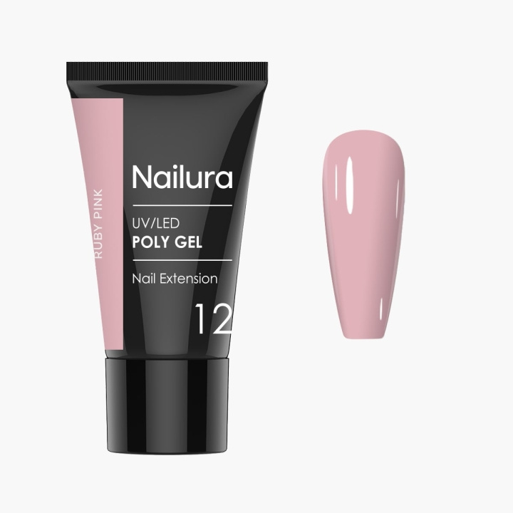 Nailura Poly Gel 12 – Ruby Pink – 30 ml ryhmässä KAUNEUS JA TERVEYS / Manikyyri/Pedikyyri / Kynsilakka @ TP E-commerce Nordic AB (D41321)