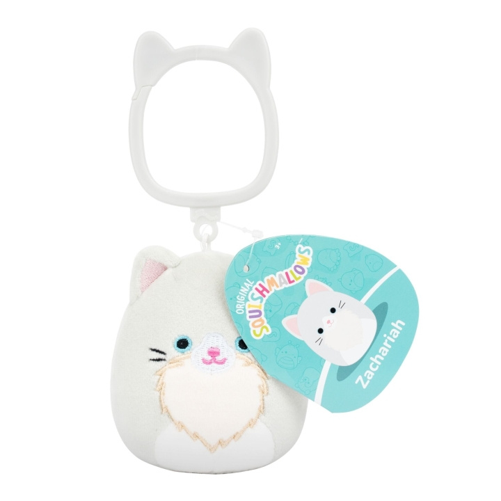 Squishmallows 9 cm:n P26-kiinnitettävä pehmolelu – Zachariah-kissa