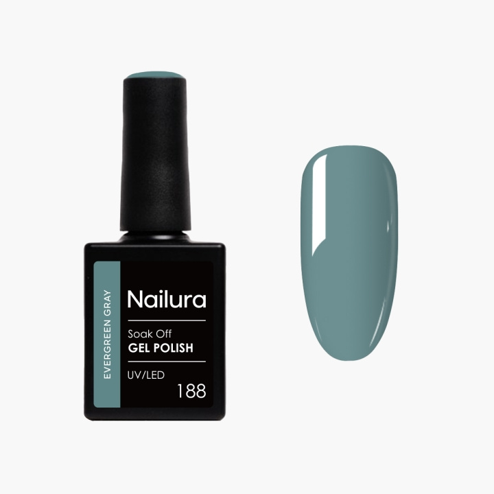 Nailura Geelilakka 188 – Evergreen Gray – 10 ml ryhmässä KAUNEUS JA TERVEYS / Manikyyri/Pedikyyri / Kynsilakka @ TP E-commerce Nordic AB (D41515)