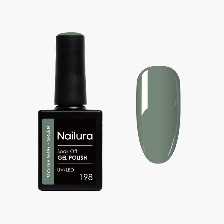 Nailura Geelilakka 198 – Oyster Gray Green – 10 ml ryhmässä KAUNEUS JA TERVEYS / Manikyyri/Pedikyyri / Kynsilakka @ TP E-commerce Nordic AB (D41518)