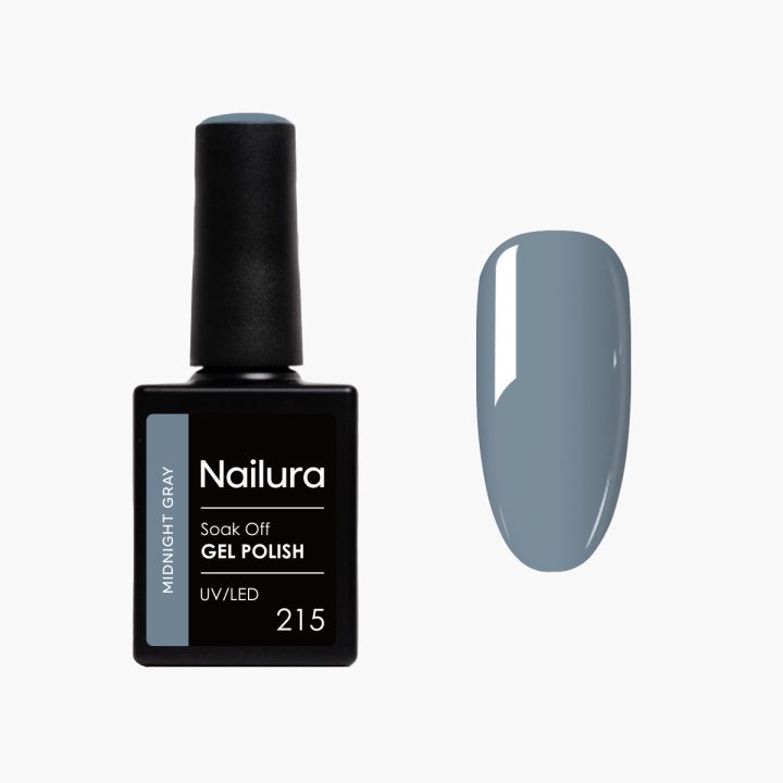 Nailura Geelilakka 215 – Midnight Gray – 10 ml ryhmässä KAUNEUS JA TERVEYS / Manikyyri/Pedikyyri / Kynsilakka @ TP E-commerce Nordic AB (D41521)