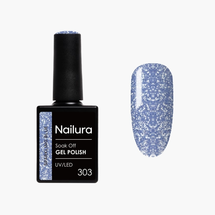 Nailura Geelilakka 303 – Sparkling Blue – 10 ml ryhmässä KAUNEUS JA TERVEYS / Manikyyri/Pedikyyri / Kynsilakka @ TP E-commerce Nordic AB (D41554)