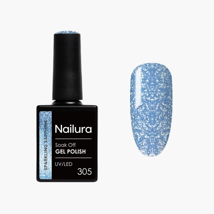 Nailura Geelilakka 305 Sparkling Sapphire – Sininen – 10 ml ryhmässä KAUNEUS JA TERVEYS / Manikyyri/Pedikyyri / Kynsilakka @ TP E-commerce Nordic AB (D41556)