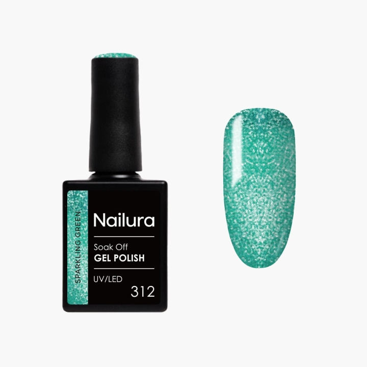 Nailura Geelilakka 312 – Sparkling Green – 10 ml ryhmässä KAUNEUS JA TERVEYS / Manikyyri/Pedikyyri / Kynsilakka @ TP E-commerce Nordic AB (D41561)