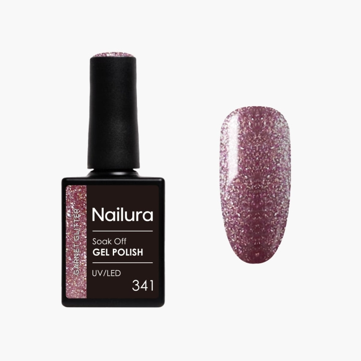 Nailura Geelilakka 341 Garnet Glitter – syvä, pölyinen ruusuvioletti marjaisilla sävyillä – 10 ml ryhmässä KAUNEUS JA TERVEYS / Manikyyri/Pedikyyri / Kynsilakka @ TP E-commerce Nordic AB (D41576)
